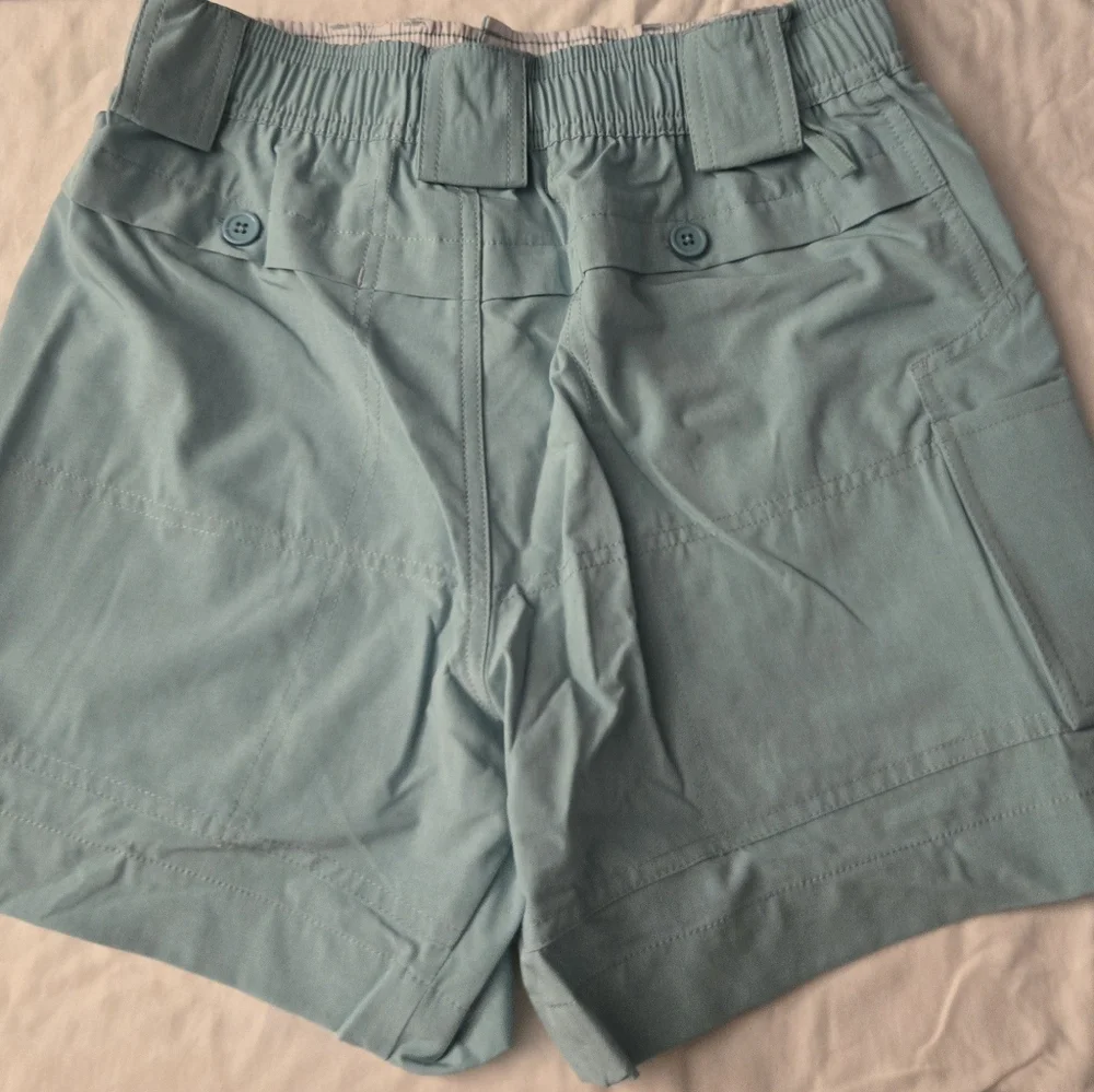 Aftco Size 30 Teal Fishing Shorts M100 Classic Fit - Picture 2 of 6